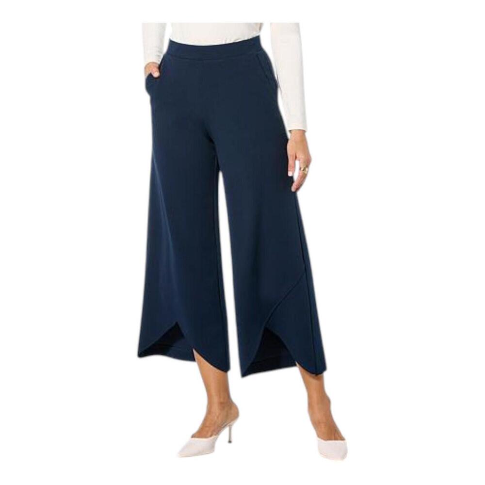 C Wonder by Christian Siriano Women's Crepe Knit Trouser Pant Navy - Regular